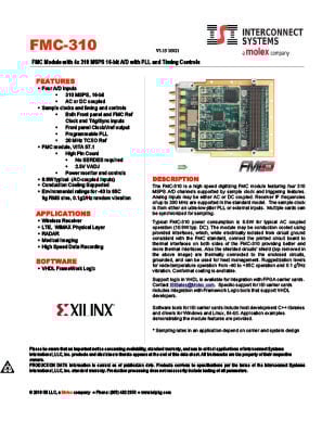 fmc-310 data sheet