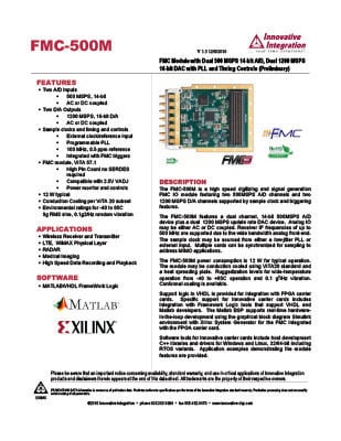 fmc-500 data sheet