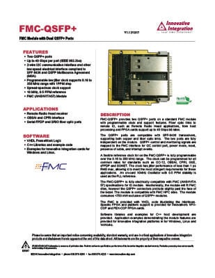 fmc-qsfp+ data sheet