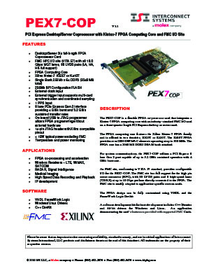 pex7-cop data sheet