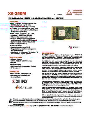 x6-250m data sheet