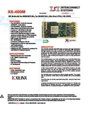 x6-400m data sheet