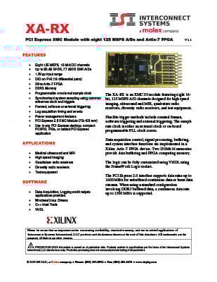 xa-rx data sheet