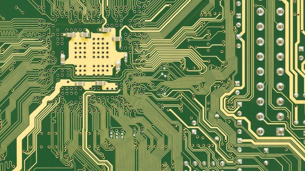 PCB board close-up